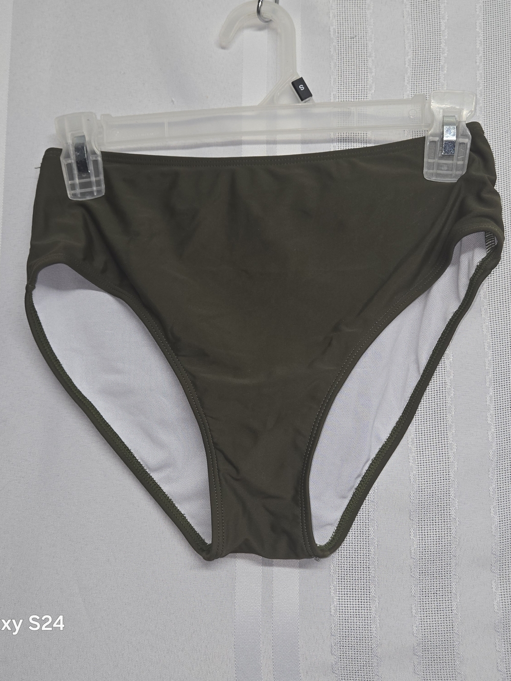 Olive High-Cut Bikini Bottoms Size Small